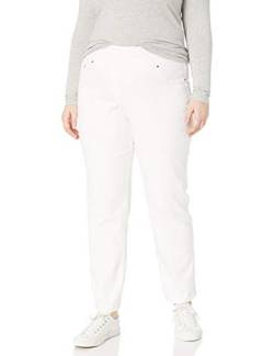 Ruby Rd. Damen Plus Size Pull On Extra Stretch Denim Pant Faux Pocket Jeans, Weiß, 48 von RUBY RD.