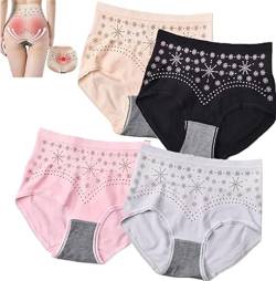 4 pcs Tlopa Butt Lift & Enhance Briefs,Tlopa Butt Lift Briefs For Women,Crotch Hip Lift High Waist Tummy Control Seamless Panties (Pink) von RUCRAK