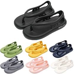 Summer Beach Non-Slip Flip Flops,Bazuo Summer New Beach Non-Slip Flip Flops,EVA Thick Bottom Sandals for Indoor Outdoor (42-43 EU, Black) von RUCRAK