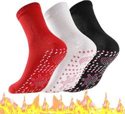 Tourmaline Acupressure Self-heating Shaping Socks,AFIZ Tourmaline Lymphvity Slimming Health Sock Veinesheal Hyperthermia Socks (3 Pairs) von RUCRAK