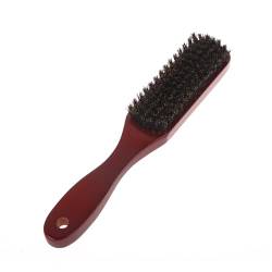 Bartbürste mit steifen Wildschweinborsten, Bartpflegebürste für Männer, glättet und fördert das Bartwachstum von RUDFUZ