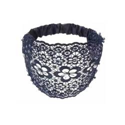 Damen-Stirnband Kerkuch mit Blumen spitze, Perlen-eingebettete Blumen spitze, Spitzen-Stirnbänder für Frauen, hohe elastische Mesh-Kopf packung Frühling Sommer Elegante Haarschmuck von RUDFUZ