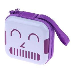 Lustige Gesicht Reißverschluss Tasche Cartoon Münze Geldbörse Platz Münze Schlüssel Aufbewahrungstasche Pochette Münze Beutel Kopfhörer Fall, violett, Purple von RUDFUZ