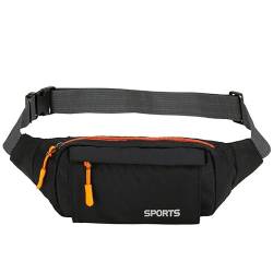 Mode männer Multicolor Taille Packs Wasserdichte Lauftasche Tragbare Outdoor Sport Gürteltasche Reiten Handy Fanny Pack Turnbeutel, Schwarz , Schwarz von RUDFUZ