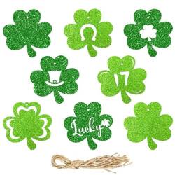 RUDFUZ St. Patrick dekorative Anhänger, Glücks-Dreiblättriges Grasanhänger, irisches Festival, Geschenk für Männer und Frauen, 8 Stück, einfach von RUDFUZ