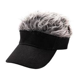 Sonnenschutz verstellbare Baseball kappe mit Stacheliger Perücke, lässiger Hut für Männer und Frauen von RUDFUZ