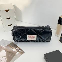 Trendy geometrisch glänzende kosmetische Hülle mit großer Kapazität Make-up-Kit tragbare Reise-Hautpflege-Organizer-Tasche von RUDFUZ