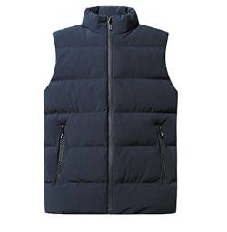 RUGAN Herren Steppweste Weste Daunenweste Outdoor Weste Winterweste mit Stehkragen (1#,XL) von RUGAN