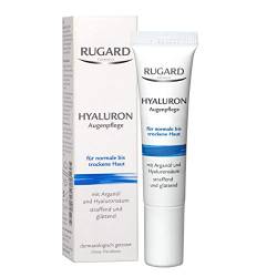 RUGARD Hyaluron Augenpflege: Augencreme gegen Augenringe, Tränensäcke & Fältchen, mit Hyaluronsäure und Vitamin E, 15ml von RUGARD