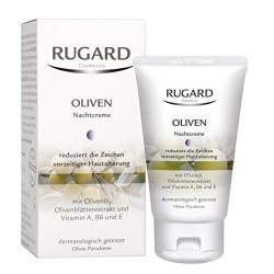 RUGARD Oliven Nachtcreme: Gesichtspflege mit Inhaltsstoffen aus der Olive und Rosenblüte sowie Vitamin A, B6 und E, 50ml von RUGARD