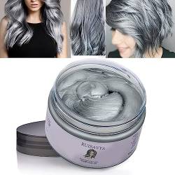 Haarfarbe Wachs Instant Haarfärbemittel Einweg-Haarschlamm Natürliche Frisur Creme Unisex Temporäre Modelliermasse Pomade Grau von RUIBAVYA