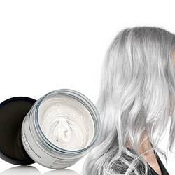 Haarfarbe Wachs Instant Haarfarbemittel Einweg-Haarschlamm Naturliche Frisur Creme Tempor?re Modelliermasse Pomade Unisex Weiß von RUIBAVYA