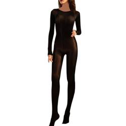 RUIBAVYA Bodystocking Women Catsuit Ouvert Sexy GläNzende öL GanzköRper Strumpfhose Full Body Stockings von RUIBAVYA