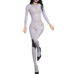 RUIBAVYA Bodystocking Women Catsuit Ouvert Sexy GläNzende öL GanzköRper Strumpfhose Full Body Stockings von RUIBAVYA