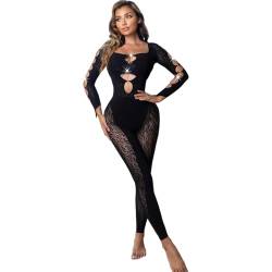 RUIBAVYA Bodystocking Women HeißEs Diamant-Leopardenmuster GanzköRper Strumpfhosen Netz-Stretch Damen Catsuit Full Body Stockings von RUIBAVYA