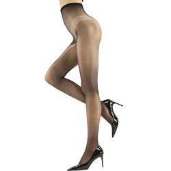 RUIBAVYA Damen Silk Strumpfhosen Ultra Dünne Strumpfhose Feinstrumpfhose Ölige Strümpfe Seidige Glänzende sexy Pantyhose Transparent 1Denier von RUIBAVYA