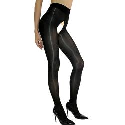 RUIBAVYA Damen Strumpfhosen GläNzend 8D ReißVerschluss Sexy Strumpfhosen öL Glanz Nylon Strumpfhose Hohe Taille Glossy Strumpfhose von RUIBAVYA