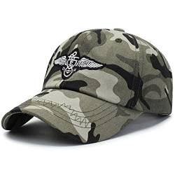 RUICHENG Camo Cap Baseball Kappe Herren Outdoor Sport Camouflage Kappe Jagd Angeln Cap (grau-1) von RUICHENG