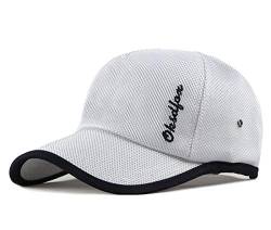 RUICHENG Mesh Baseball Cap Herren Kappe Sommer Outdoor Sport Sonnenkappe (Weiß) von RUICHENG