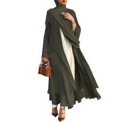 Frauen Muslimisches Gebet Chiffon Offenes Kleid Abaya Dubai Türkei Islam Kaftan islamischer Ramadan Eid Mubarak Frauen Robe von RUIG