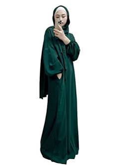 Frauen Muslimisches Kleid Ramadan Gebet Abaya Islamische Robe Maxi Afrikanischer Kaftan Islam Dubai Türkei Lange Robe Conneted Hijab von RUIG