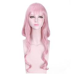 Anime Miracle Nikki Cosplay Wig Halloween Costume Pink Long Layered Party Play Wigs For Women von RUIRUICOS