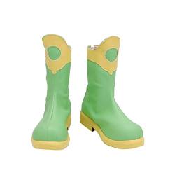 RUIRUICOS Card Captor Sakura Frog Sakura Cosplay Boots Green Leather Shoes Custom Made Any Size Can be Made 37 AS P von RUIRUICOS