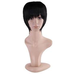 Yuri on Ice Phichit CHULANONT Short Black Cosplay Wig Men Heat Resistant Synthetic Hair + Wig Cap von RUIRUICOS