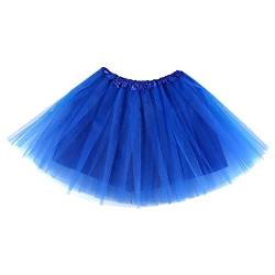 RUIRUILICO Tüllrock Damen Pailettenrock Kurz Glitzer Rock Puffy Tutu Unterrock 50er Rockabilly Petticoat Ballet Minirock Elastischer Bund TüTü Damenrock für Karneval Kostüm Party von RUIRUILICO