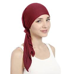 RUIXIA Damen Kopftuch Kappe Chemo Turban Sommer Beanie Mütze Muslim Bandana Stoffturban Kopfbedeckung Headwear Headwraps von RUIXIA