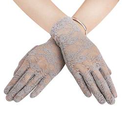 RUIXIA Damen Lace Handschuhe Braut Hochzeit Spitze Touchscreen Gloves Fäustlinge Handschuhe Fahrradhandschuhe Anti-UV Sonnenschutz Sommerhandschuhe für Frauen Opera Fest Party Kostüm Accessoires von RUIXIA