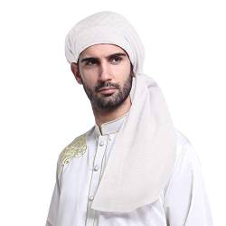 RUIXIA Herren Muslimischen Hijab Kopftuch Caps Turban Schal Arabische Kopfbedeckung Bandana Halstuch Headwrap Schals für Karnevalskostüm von RUIXIA
