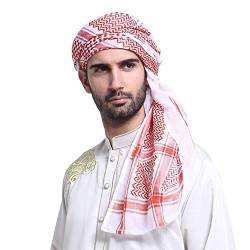 RUIXIA Herren Muslimischen Hijab Kopftuch Caps Turban Schal Arabische Kopfbedeckung Bandana Halstuch Headwrap Schals für Karnevalskostüm von RUIXIA