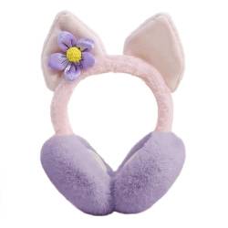 RUIXIA Kinder Ohrenschützer Flauschig Süße Katzenohren Design Winer Warm Ohrenwärmer Kopfbedeckungen Earmuffs Plüsch Ohrenschützer Kälteschutz Warmhalten Accessoire Outdoor für Mädchen Jungen Damen von RUIXIA