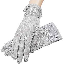 Damen Fäustlinge Handschuhe Fahrradhandschuhe Touchscreen Gloves Lace Spitze Netzhandschuhe Atmungsaktiv Anti-UV Sonnenschutz Sommerhandschuhe für Frauen Kostüm Accessoires von RUIXIB