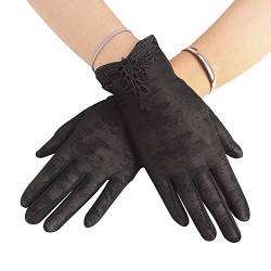 Damen Fäustlinge Handschuhe Fahrradhandschuhe Touchscreen Gloves Lace Spitze Netzhandschuhe Atmungsaktiv Anti-UV Sonnenschutz Sommerhandschuhe für Frauen Kostüm Accessoires von RUIXIB