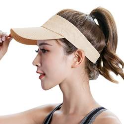 Sommer Visor Cap Kappe Sunvisor Leerer Top Kappe Sport Hüte Outdoor Unisex Sonnenhut Sonnenschild Einstellbar Anti-UV für Reisen Radsport Golf Tennis Sport Laufen Joggen Angeln von RUIXIB