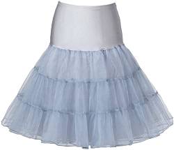 RULTA 50er Jahre Frauen Retro Petticoat Unterrock Vintage A-Linie Crinoline Halb Slips Rockabilly Tutu Rock (as3, Alpha, jaspo_l, Grey, L) von RULTA