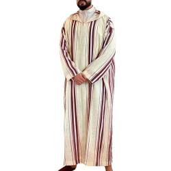 RUMAOZIA Herren Kaftan Langarm Thobe Naher Osten Arabische Herren Knopf Hoch Roben Muslimische Kaftan Kleidung Seite Split Arabisch Muslim Kleidung von RUMAOZIA
