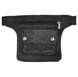Punk Retro Gürtel Schultertasche für Männer und Frauen Outdoor Sportgeräte, verstellbare Sporttasche(schwarz,M) von RUMITY