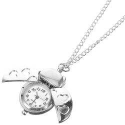RUNROTOO Halsketten Halskette Süße Uhrenkette Süße Kette Mit Anhänger Jahrgang Legierung Fräulein Taschenuhr Damenuhren von RUNROTOO