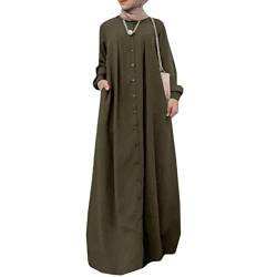 RUNYN Muslim Kleid Damen Muslimische Abaya Lässig Maxikleider Kleid Elegant Abendkleid Islamische Kleidung Oversize Ramadan Robe Gebetskleidung für Frauen von RUNYN