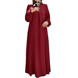 RUNYN Muslimische Kleider Damen Elegant Abaya Muslim islamische Kleidung Arabische Langarm Muslim Dubai Ramadan Hijab Kleider von RUNYN