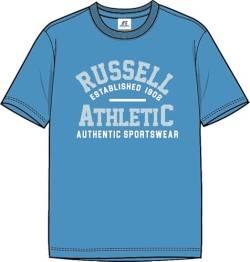 RUSSELL ATHLETIC A30071-AB1-134 REA 1902-S/S Crewneck Tee Shirt T-Shirt Herren Azure Blue Größe XXL von RUSSELL ATHLETIC