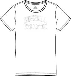 RUSSELL ATHLETIC A31101-UW-001 BLY-S/S Crewneck Tee Shirt T-Shirt Damen White Größe M von RUSSELL ATHLETIC