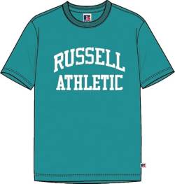 RUSSELL ATHLETIC E36001-L6-146 Iconic S/S Crewneck Tee Shirt T-Shirt Herren Lake Blue Größe M von RUSSELL ATHLETIC