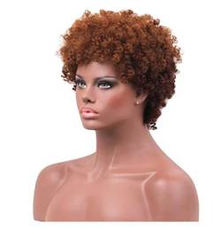 TäGlichen Gebrauch Perücke 10cm Haarschnitte Kurze Afro-lockige Synthetische Perücken Für Schwarze Frauen Afroamerikaner-Frauen-Perücken Haar Perücke von RUTAVM