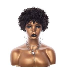 TäGlichen Gebrauch Perücke Frauen Kurze Lockige Perücken Kurze Lockige Gemischte Farbe Perücken Cosplay Perücken Für Afrikanische Frauen Haar Perücke (Blue : Bronze, Size : 6.5in) von RUTAVM