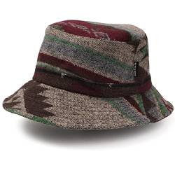 Ruth&Boaz Unisex Outdoor Wollmischung Bucket Hat Ethno Inca Muster, L-grün, M/L von RUTH&BOAZ