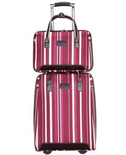 Koffer Trolley Reisekoffer 2-teiliges Koffer-Gepäckset Aus Oxford-Stoff, Boarding-Koffer Mit Rollen, Leicht Koffer Gepäck Rollkoffer (Color : F, Size : 20in) von RUVOO